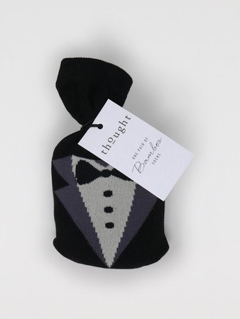 Bamboe herensokken black tie