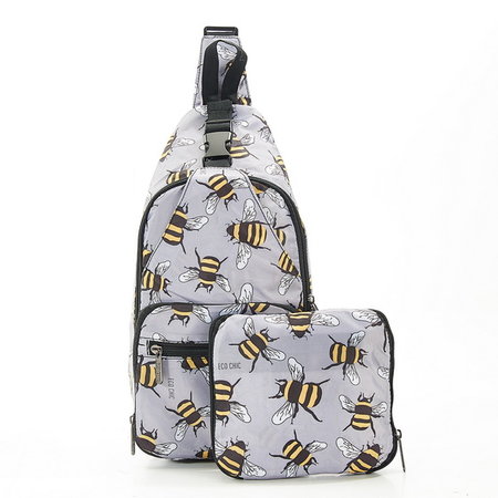 Cross body bag grey bees