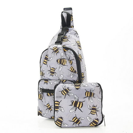 Cross body bag grey bees