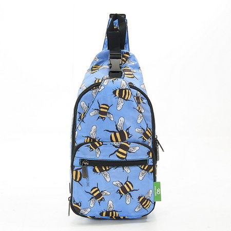 Eco Chic crossbody tas bijen - blauw