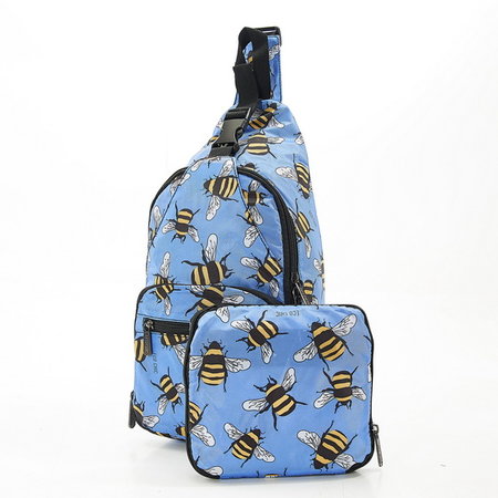 Cross body bag blue bees