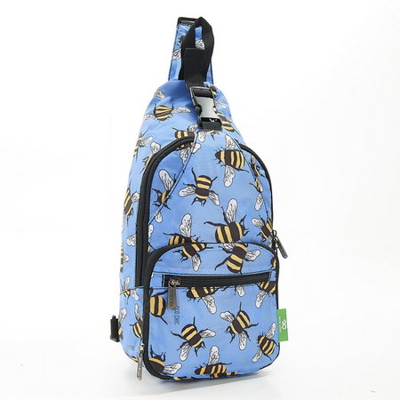 Cross body bag blue bees