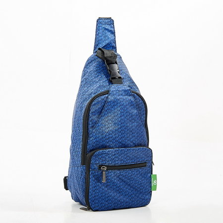 Cross body bag navy cubes