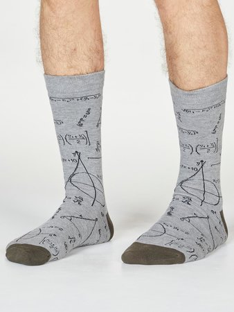 Bamboe herensokken Theron algebra grey marle