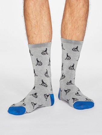 Bamboe herensokken Ashton bicycle grey marle