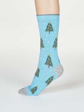 Bio katoenen damessokken Diana Tree holly green