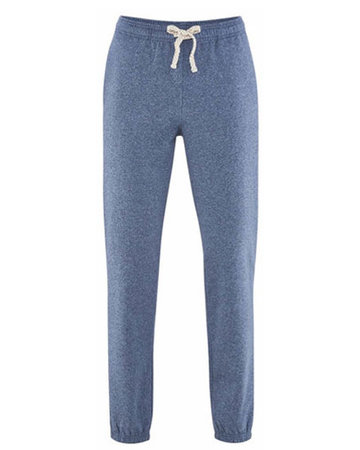 Living Crafts joggingbroek Calvin blauw gemêleerd