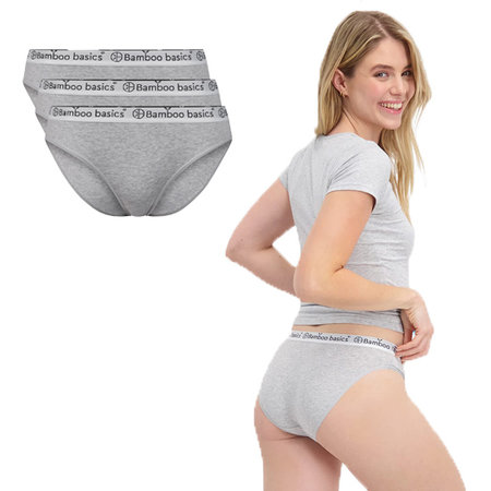 Bamboe slips Yara 3-pack - grijs