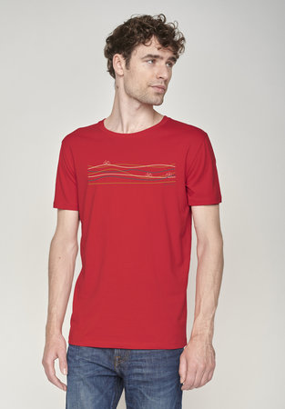 Greenbomb T-shirt - bike lanes flame red - maat S
