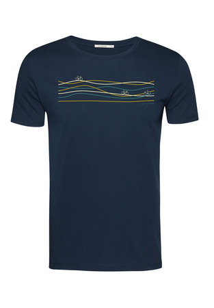 Greenbomb T-shirt - bike lanes navy - S