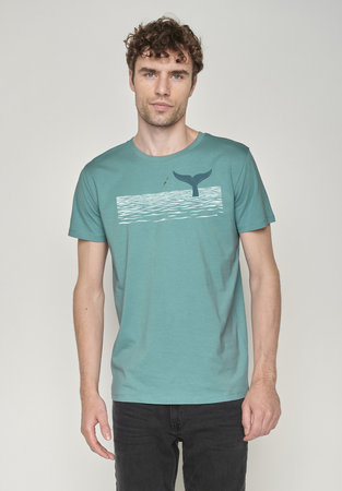 Greenbomb T-shirt - whale jump citadel blue - maat S