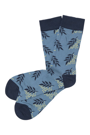 Bio katoenen damessokken nautical blue