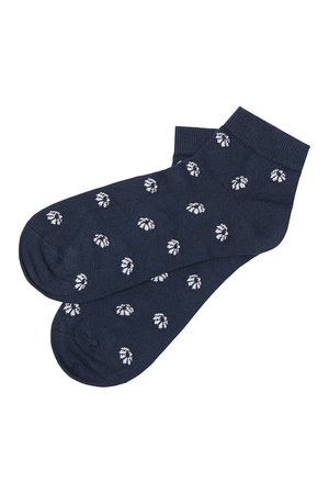 Katoenen dames enkelsokken navy - maat 39-42