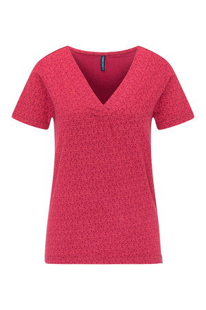 Tranquillo T-shirt met V-hals van bio-katoen - swirls