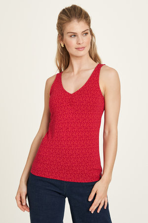 Top mouwloos van bio katoen - swirls - maat S