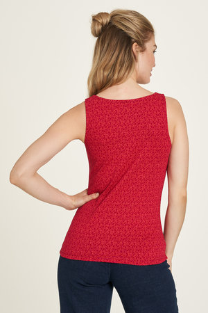 Top mouwloos van bio katoen - swirls - maat S