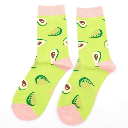 Bamboe damessokken avocado’s - light green