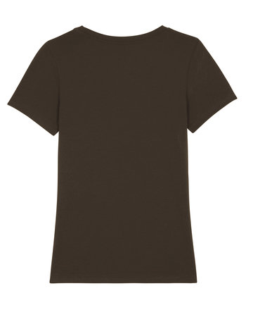 Yara T-shirt dames biologisch katoen - chocolate - maat L