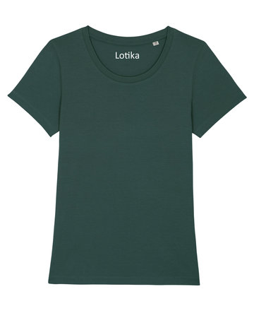 Yara T-shirt dames biologisch katoen - glazed green