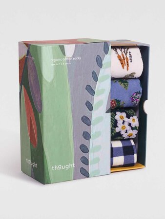 Damessokken katoen cadeaudoos - gardening