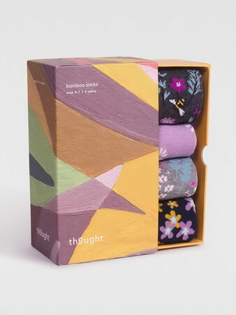 Bamboe damessokken in cadeaudoos - Maeve Floral