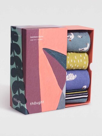 Bamboe damessokken cadeaudoos - Daniela duck