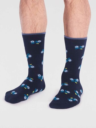 Bamboe herensokken Teri bike - navy