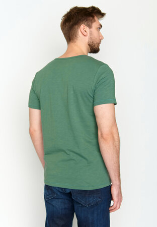 T-shirt bike watercolour - smoke green - maat S
