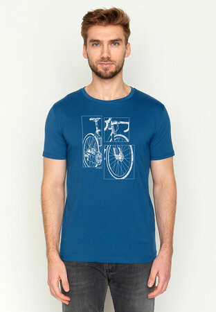 Greenbbomb - T-shirt bike cut - surf blue - maat M