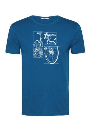 Greenbbomb - T-shirt bike cut - surf blue - maat M