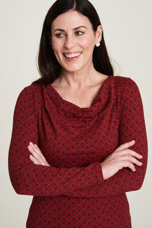 Tranquillo shirt lange mouw - geometric