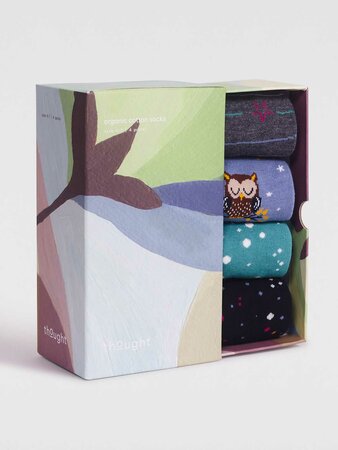 Bamboe sokken dames giftbox - night