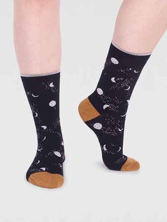 Bamboe damessokken Mona moon - black