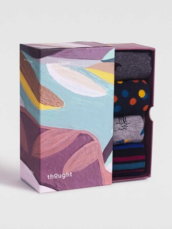 Bamboe herensokken giftbox Dean bird