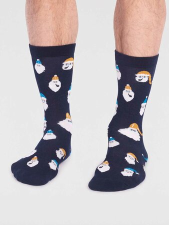 Kerstsokken heren Alfredo - navy