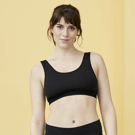 Living Craft sportbustier bh katoen Ivonne - zwart