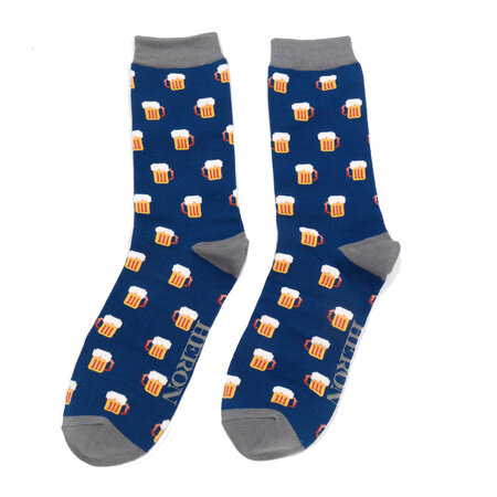Bamboe sokken cadeaudoos heren - bier