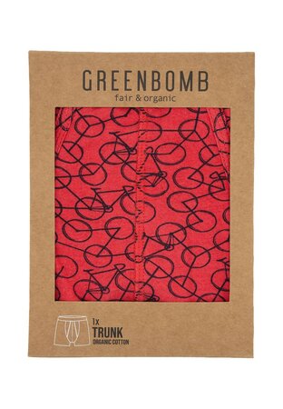 Greenbomb boxershort bike wheels - red maat S