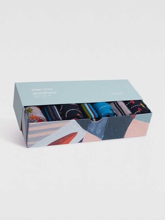 Thought herensokken cadeaudoos 7 paar - space
