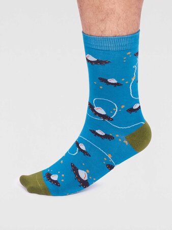 Bamboe sokken heren cadeaudoos space