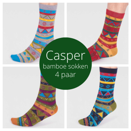 Kerstsokken heren Casper - 4 paar