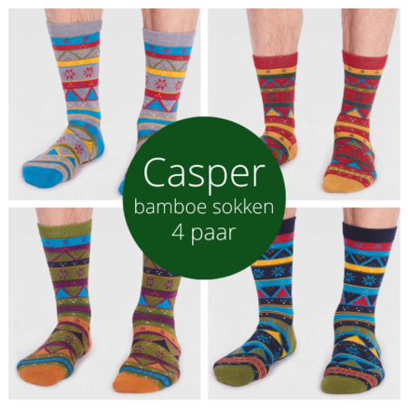 Kerstsokken heren Casper - 4 paar