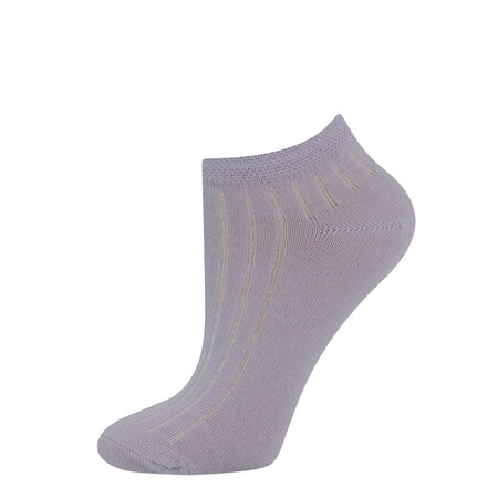 Ewers sneakersokken dames rib - lila - maat 39-42
