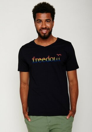 Greenbomb T-shirt heren freedom bird - black