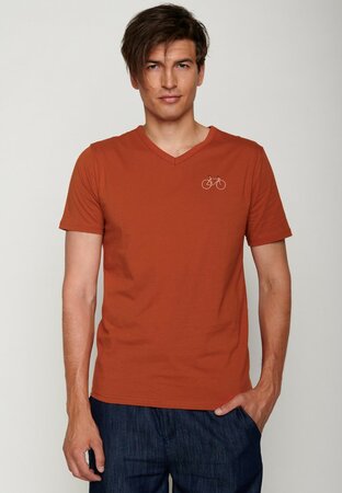 Greenbomb T-shirt heren bike single - clay red