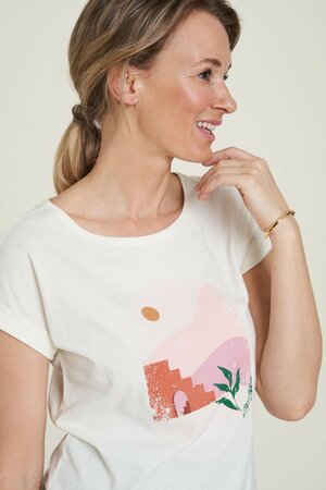 Tranquillo T-shirt dames katoen - cloud