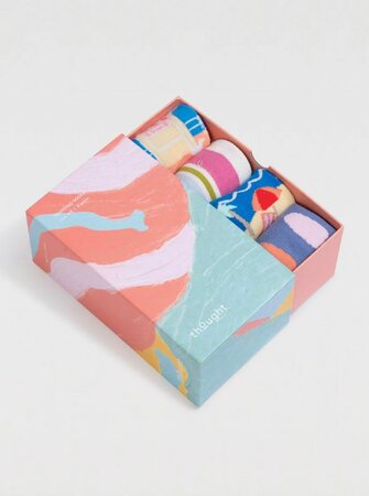 Bamboe sokken dames cadeaudoos - seaside