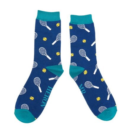 Bamboe sokken heren tennis - navy