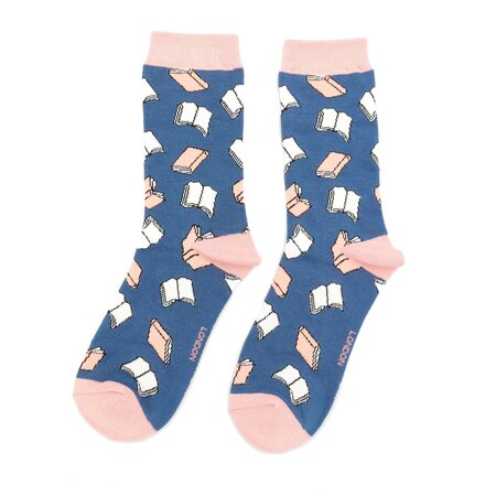 Bamboe sokken dames boeken - navy
