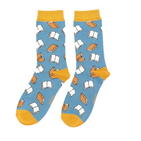 Bamboe sokken dames boeken - blauw